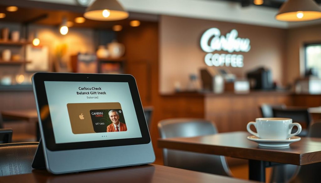 caribou coffee check balance